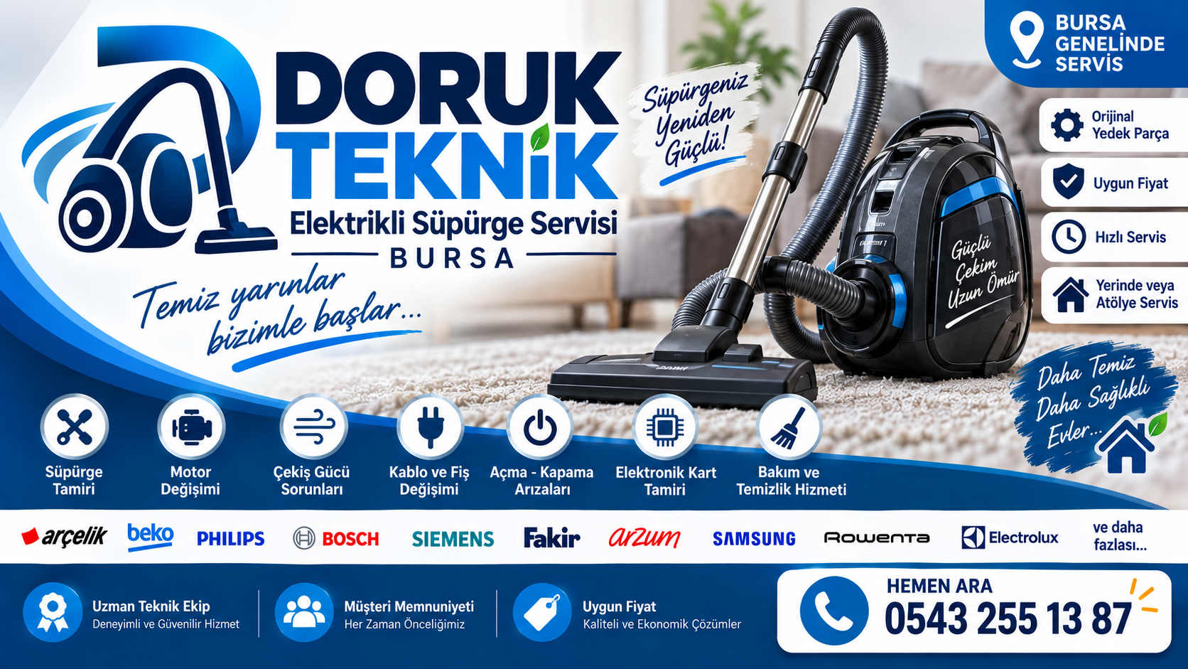Doruk Teknik Bursa Elektrikli Süpürge Servisi